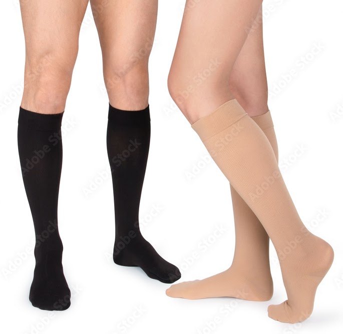 The Sock compression socks in black and tan
